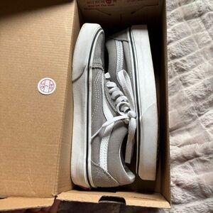 Vans Gray and White Sneakers